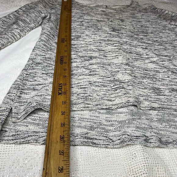 PER SE SPORT Blouse Tweed Long Sleeve Boat Neck Zipper Back Womens M White Black - Picture 4 of 8